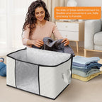 Fab totes 6 Pack Storage Bags for Clothes Blanket Storage Bins with Lids