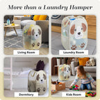 Handy Laundry Collapsible Mesh Pop-Up Hamper with Side Pocket