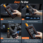 OlarHike Tire Inflator Portable Air Compressor,Dual Power-3*2000mAh &12V DC