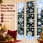 Christmas Window Clings for Glass Windows, Stickers for Window Decorations