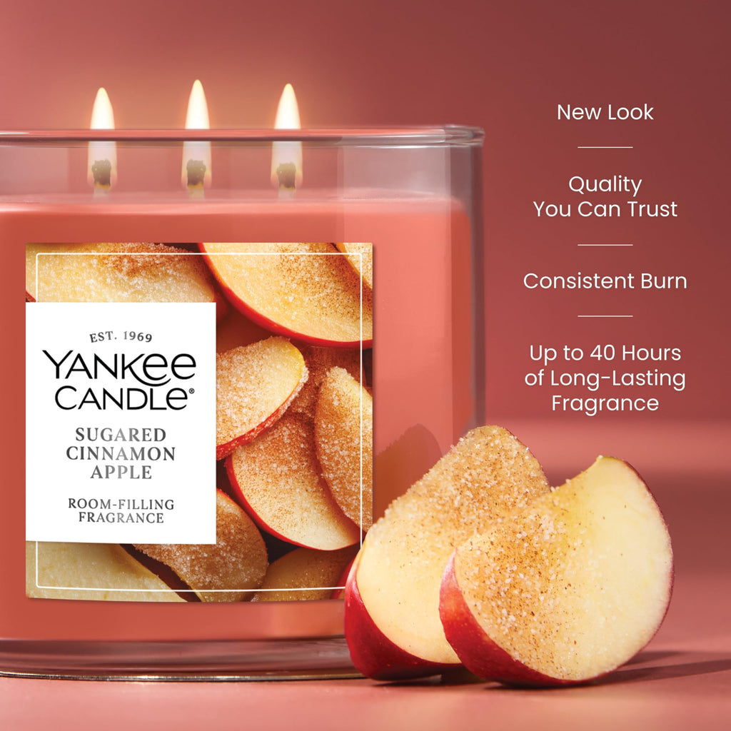 Yankee Candle Amber & Sandalwood Scented Candle, 14.5oz 3-Wick
