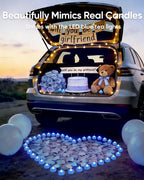 Amagic 12Pack Blue Flameless LED Tea Lights Candles Battery Operated