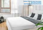 PlushDeluxe Bamboo Waterproof Mattress Protector, King Size, Ultra Soft