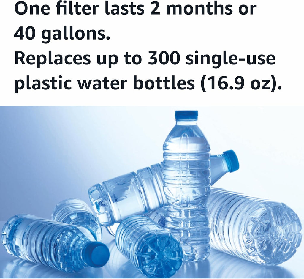 Amazon Basics Enhanced Water Filter, Brita Filter Replacement, 6-Pack