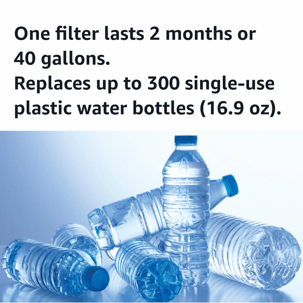 Amazon Basics Enhanced Water Filter, Brita Filter Replacement, 6-Pack