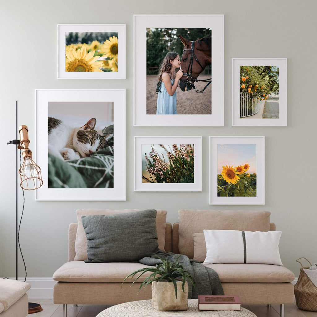 upsimples 8x10 Picture Frames, Gallery Wall Frames Set of 5, Black