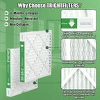 TRIGHTFILTERS 14x20x1 Air Filter 4 Pack, MERV 8 Filter Replacement