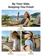 Aecooly Slim Portable Fan, Thin Handheld Fan, USB Rechargeable