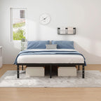 NEW JETO Metal Bed Frame,Queen Size Bed Frame with Storage Space,14 Inch