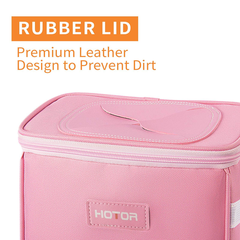 HOTOR Car Trash Can, Leakproof Car Organizer, 2-Gallon, Brown