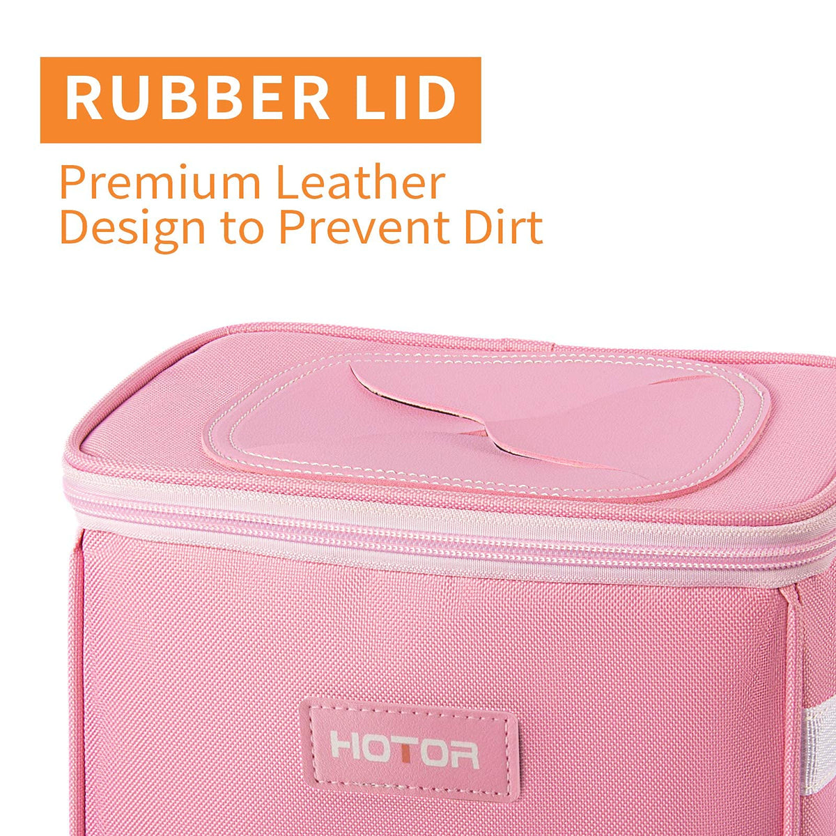 HOTOR Car Trash Can, Leakproof Car Organizer, 2-Gallon, Brown
