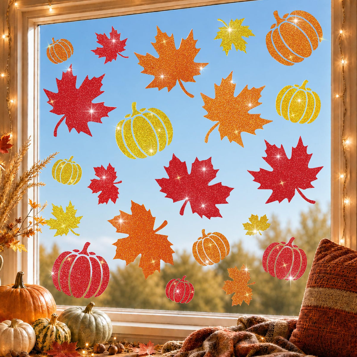 Christmas Window Clings for Glass Windows, Stickers for Window Decorations