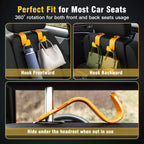 4-Pack Car Headrest Hooks Holds 55lbs Seat Storage Organizer for Bags
