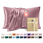 Bedsure Satin Pillowcase Standard Set of 2, Similar to Silk Pillowcase Grey