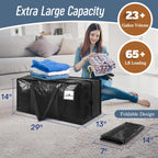 6 Pack Extra Heavy Duty Large Moving Bags with Strong Zipper, Dark Blue