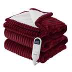 Bedsure Cloud Bubble Grey Heated Blanket Throw, Soft Cozy Electric Blanket