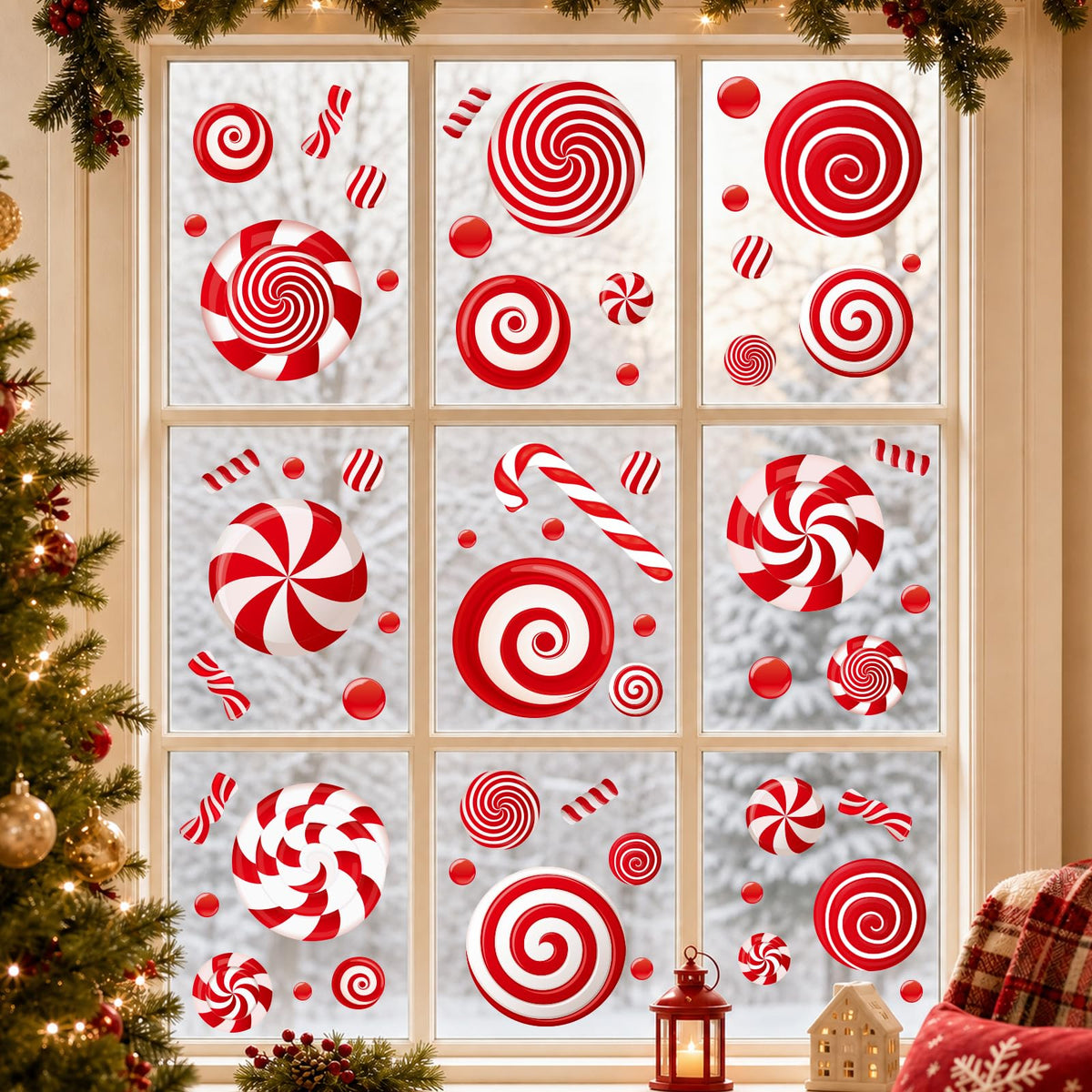 Christmas Window Clings for Glass Windows, Stickers for Window Decorations