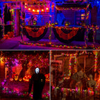 Brizled LED Halloween Lights Indoor Outdoor Orange & Purple String Light