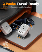 TESSAN European Travel Plug Adapter 2 Pack, Type C Plug