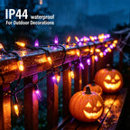 TW SHINE Orange Halloween Lights, 20FT 100 Count Incandescent Mini String Lights, Waterproof Halloween Decorations for Outdoor Indoor Patio Home Party Garden Yard Decor