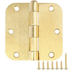 TDCHINGES Rounded Matte Black Door Hinges 3.5 Inch 5/8" Radius Flat 30 Pack