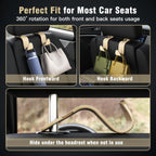 4-Pack Car Headrest Hooks Holds 55lbs Seat Storage Organizer for Bags