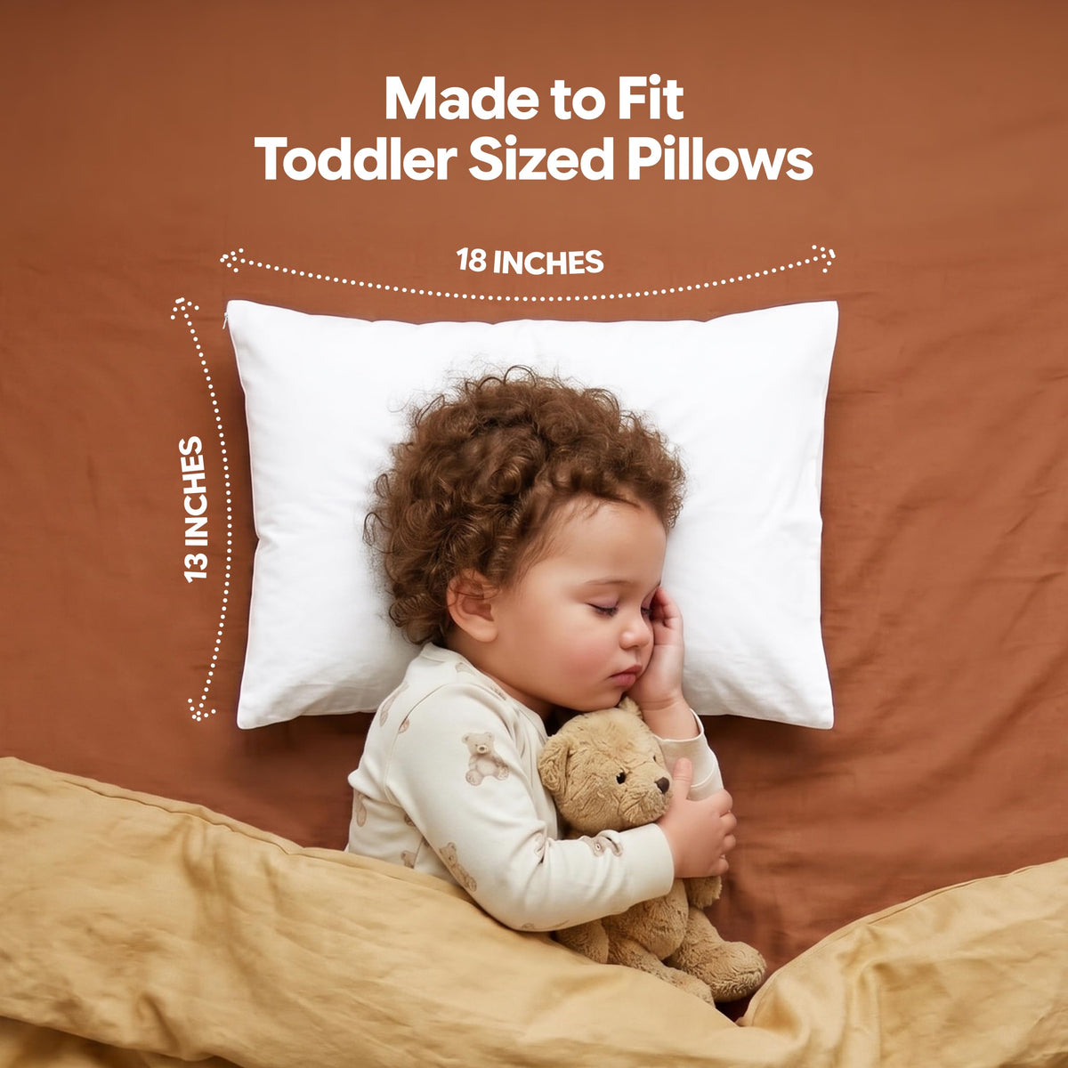 Set of 2 Pillow Protectors with Zipper Standard Size, Pillow Covers