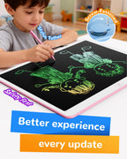 KOKODI LCD Writing Tablet, 12 Inch Colorful Toddler Doodle Board Drawing Tablet, Erasable Reusable Electronic Drawing Pads, Educational and Learning Toy for 3-6 Years Old Boy and Girls(Blue)
