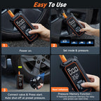 OlarHike Tire Inflator Portable Air Compressor,Dual Power-3*2000mAh &12V DC
