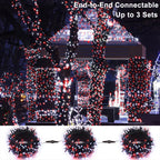 Brizled LED Halloween Lights Indoor Outdoor Orange & Purple String Light
