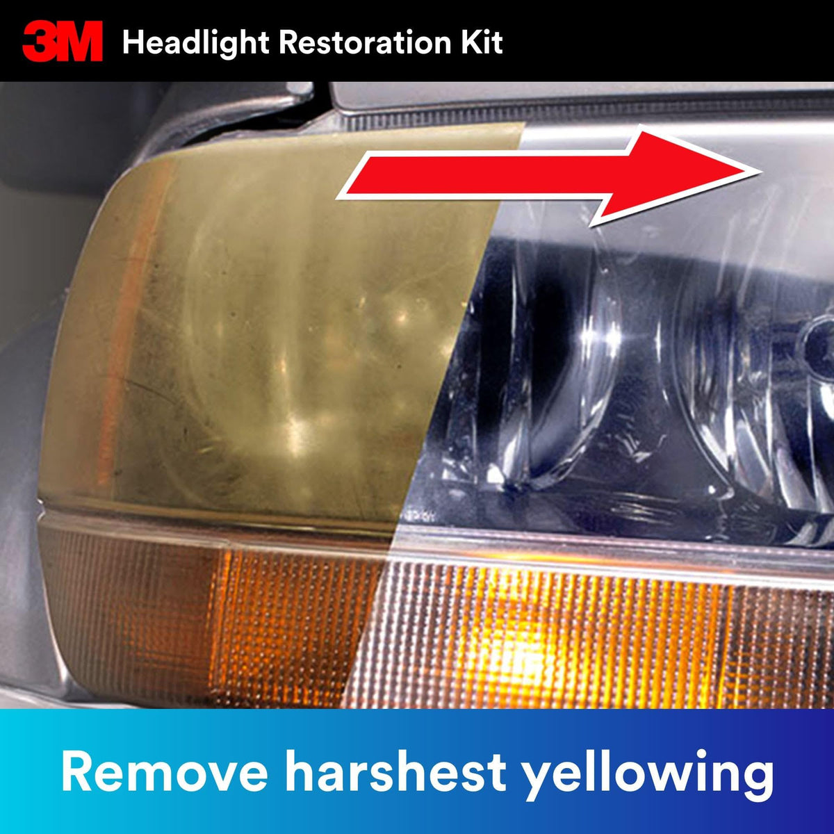 3M Ultra Headlight Restoration Kit, Contains Masking Tape, Light Sanding Discs, Wax Protectant and More, Use on Plastic Lenses Headlights, Taillights and More, Easy Heavy-Duty Restoration (39195)