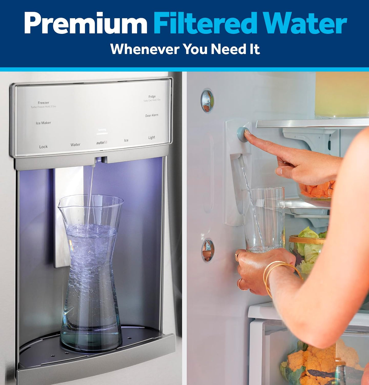 GE RPWFE™ Refrigerator Water Filter, Genuine Filter, Guaranteed Fit, 1-pack