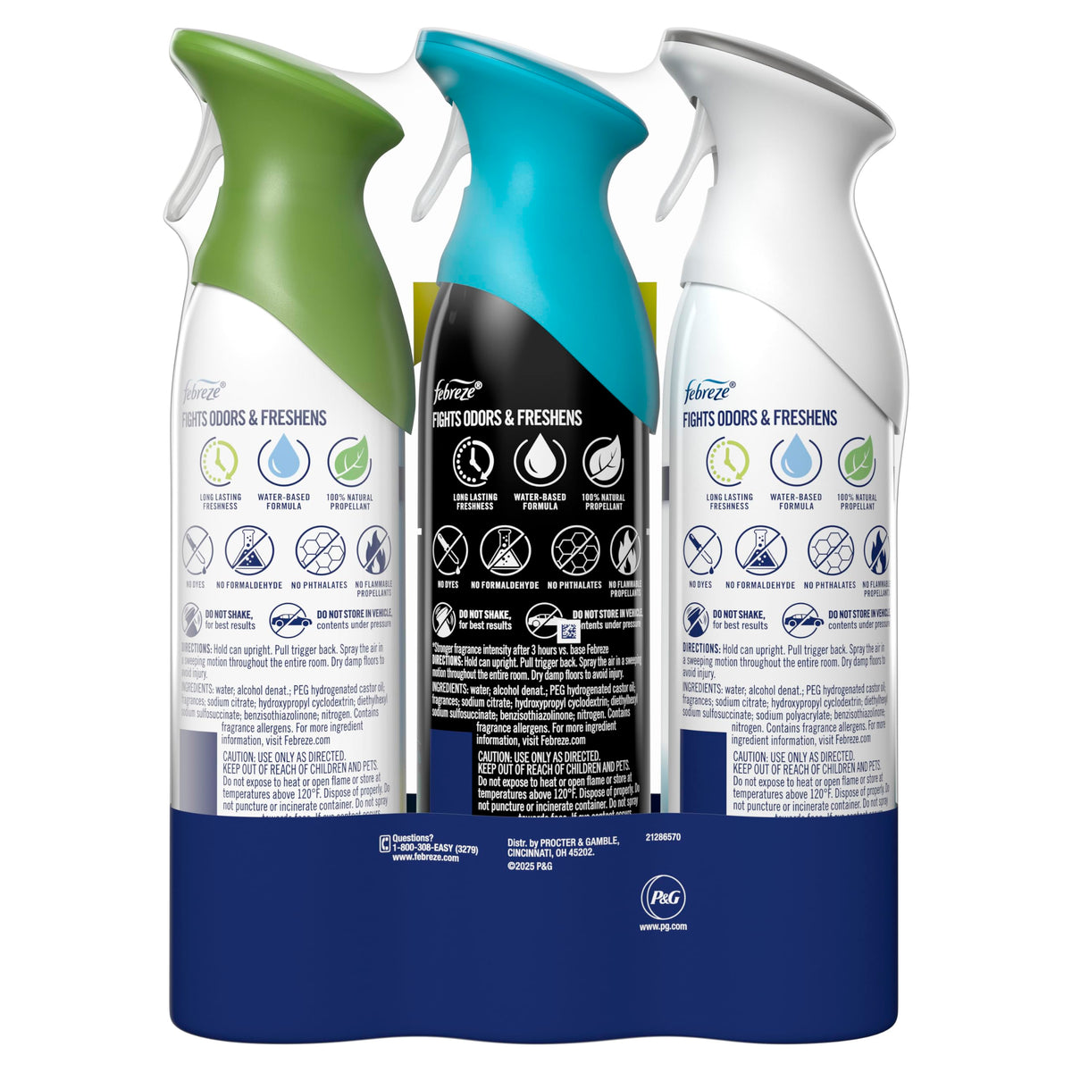 Febreze Air Mist, Air Freshener, Odor Fighting Room Spray, Deodorizer for Home Bathroom Kitchen Office Apartment, Soothe & Restore, Refresh & Energize, Romance & Desire Variety Pack, 8.1oz (Pack of 3)