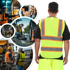 JKSafety Safety Vest for Men Women Hi Vis Reflective Vest JK220 PurpleB S