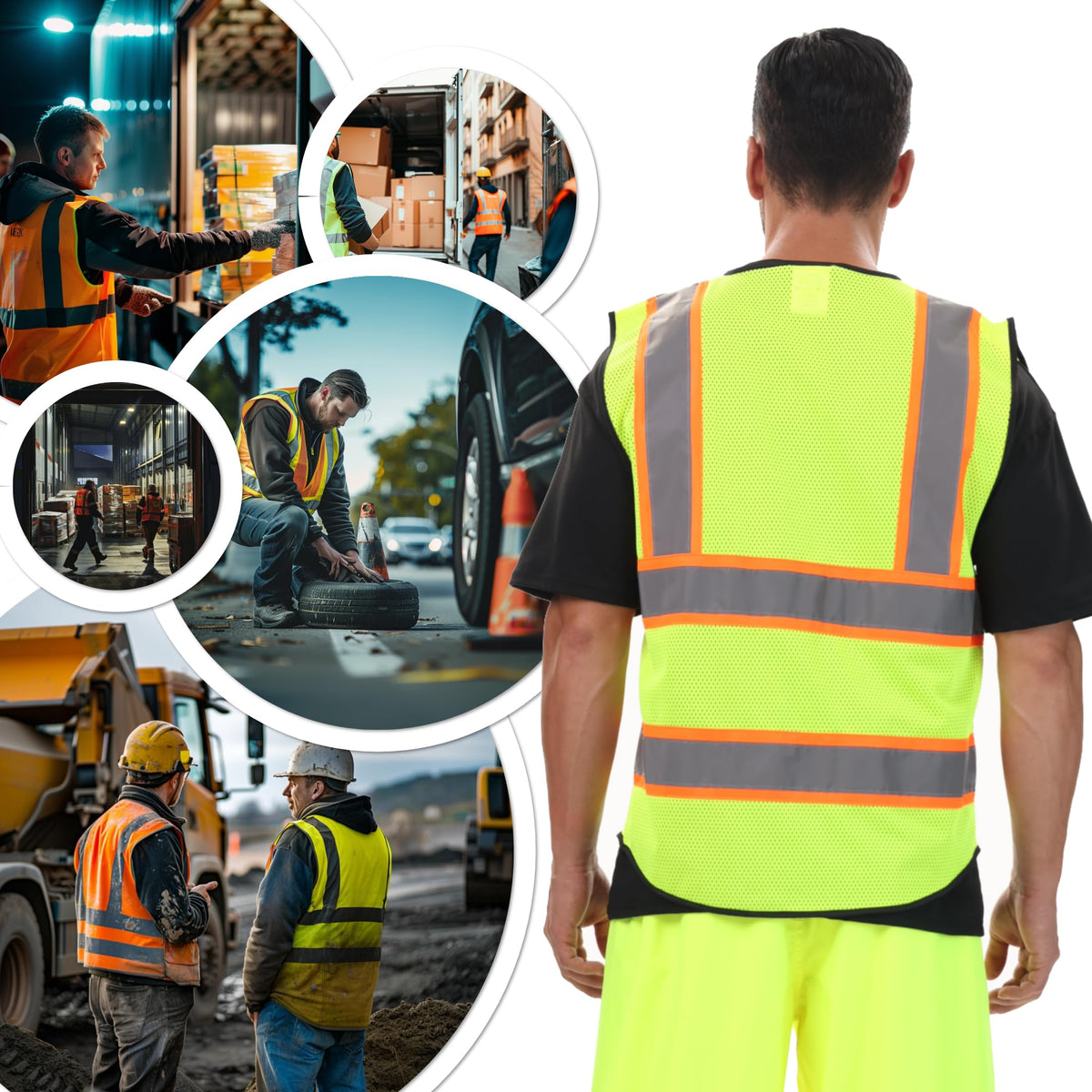 JKSafety Safety Vest for Men Women Hi Vis Reflective Vest JK220 PurpleB S