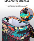 HOTOR Car Trash Can, Leakproof Car Organizer, 2-Gallon, Brown