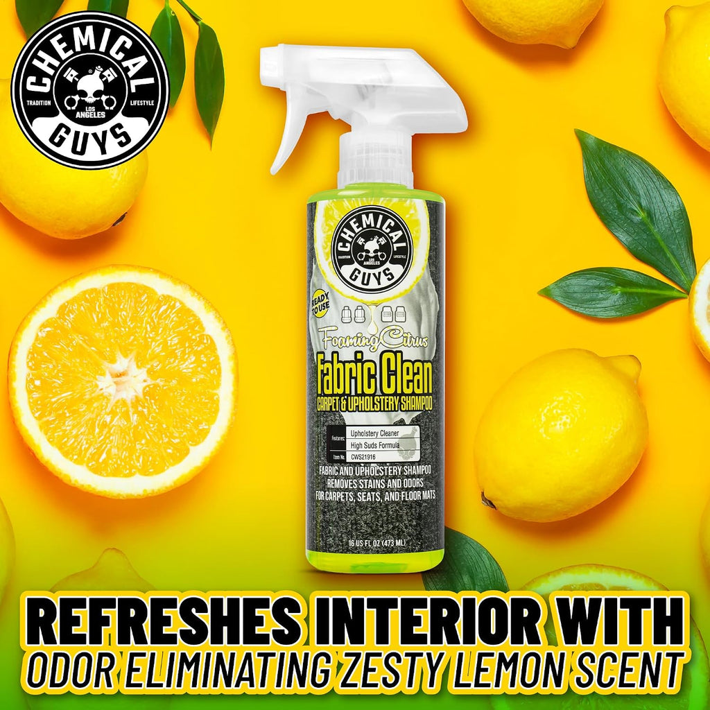 Chemical Guys, Foaming Citrus Fabric & Carpet Cleaner, Ready to Use, 32 oz