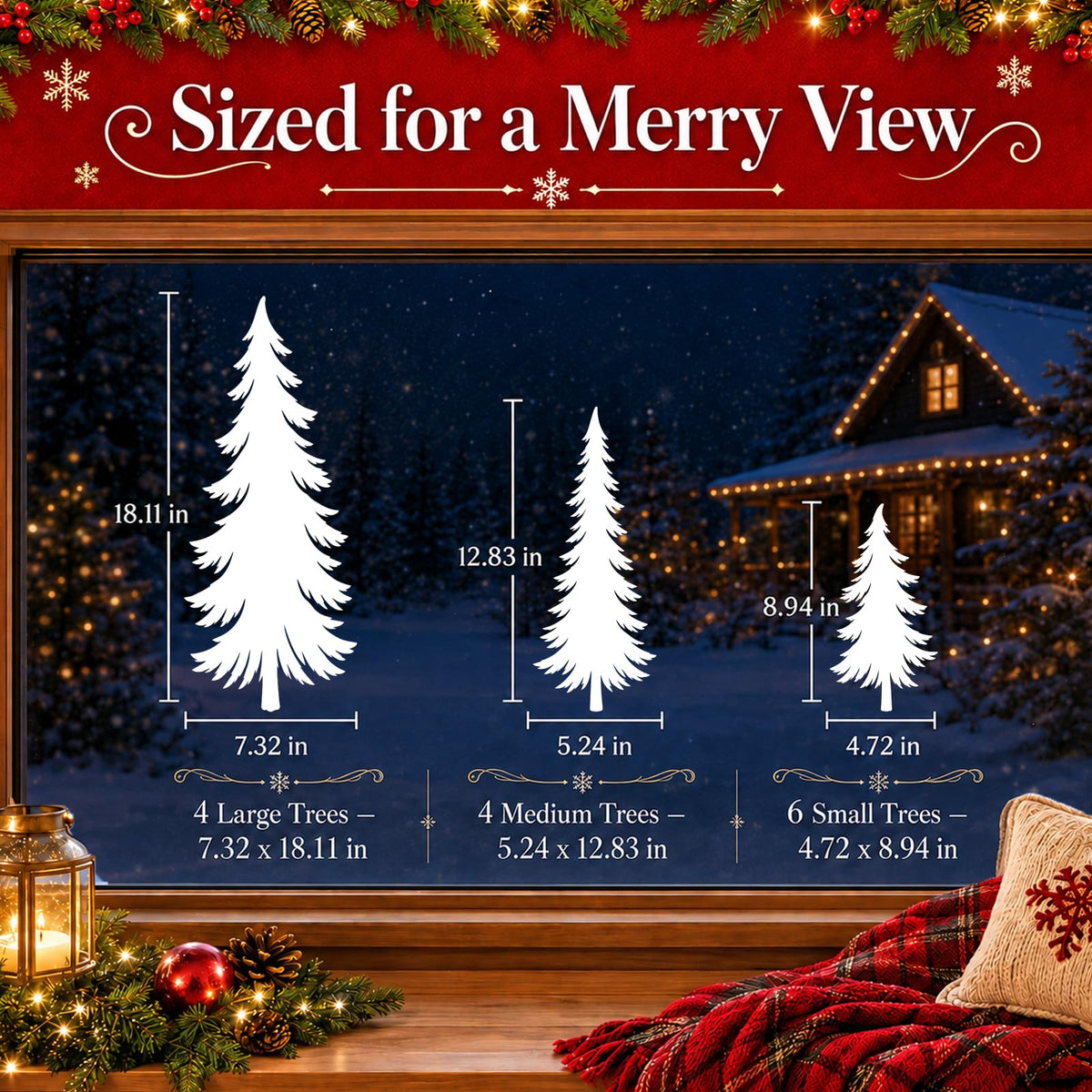 Christmas Window Clings for Glass Windows, Stickers for Window Decorations