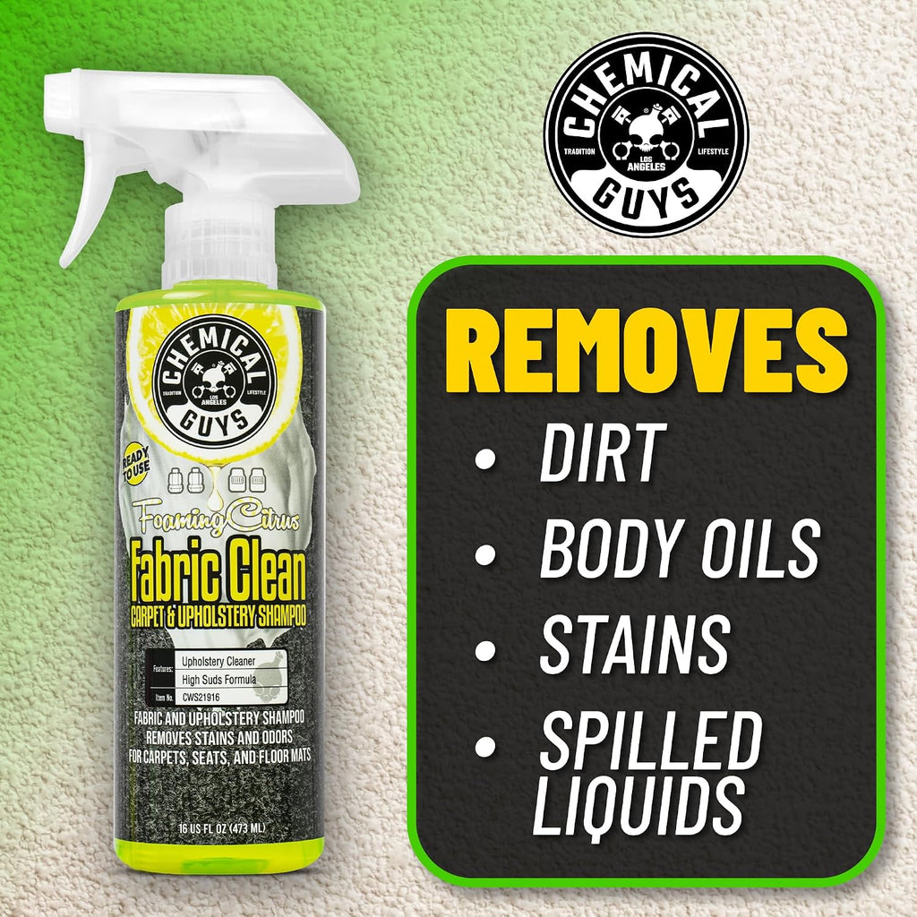 Chemical Guys, Foaming Citrus Fabric & Carpet Cleaner, Ready to Use, 32 oz