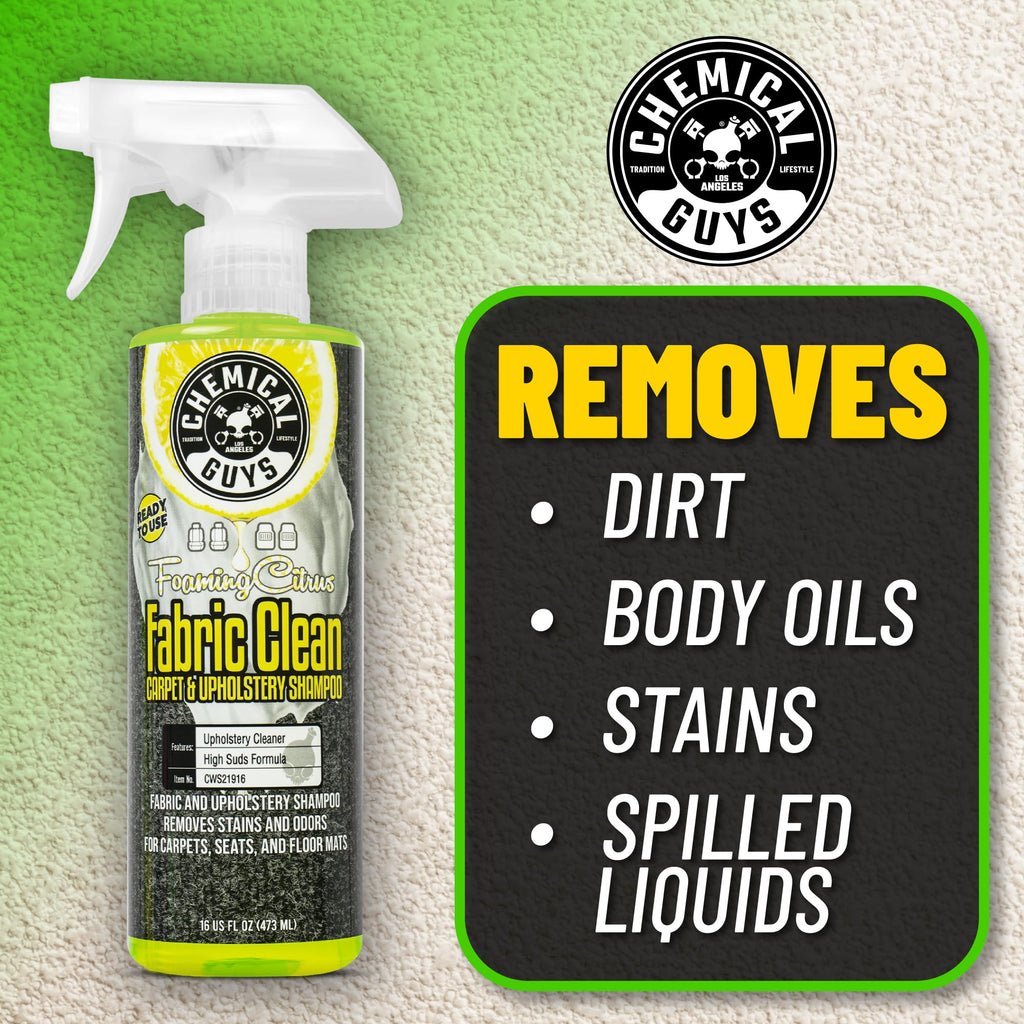 Chemical Guys, Foaming Citrus Fabric & Carpet Cleaner, Ready to Use, 32 oz