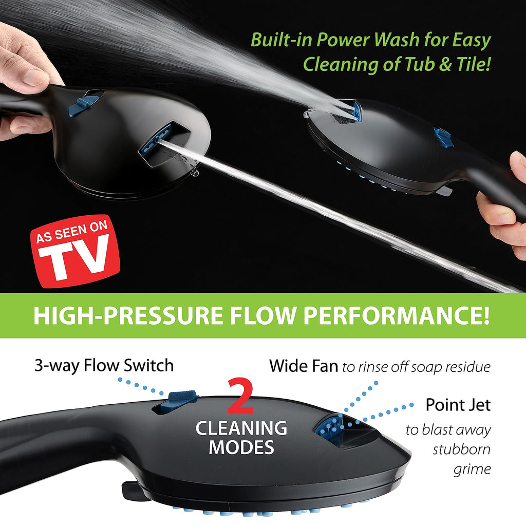 AquaCare 8-mode High Pressure Handheld Shower Head with 2-mode Power Wash