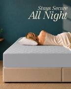 Twin Mattress Pad, Quilted Mattress Protector Topper fits 16" Deep Pocket