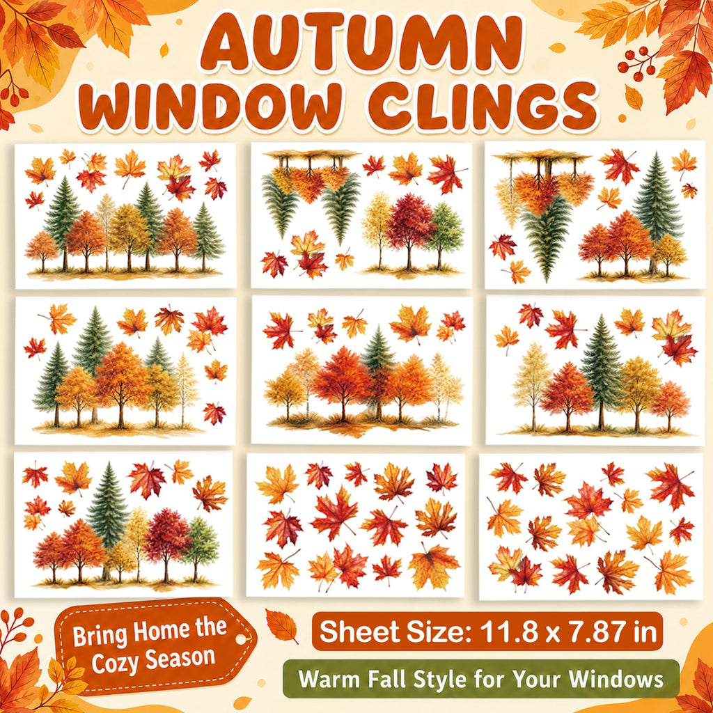 Holiday Window Clings for Home Decorations (Romantic)