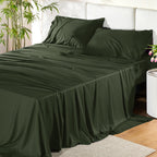 Bedsure PureWoven 100% Rayon Derived from Bamboo, Queen Sheets, 4 Pieces