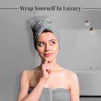 Tens Towels 4 Piece Extra Large Bath Towels 30 x 60 Inches, Dark Grey