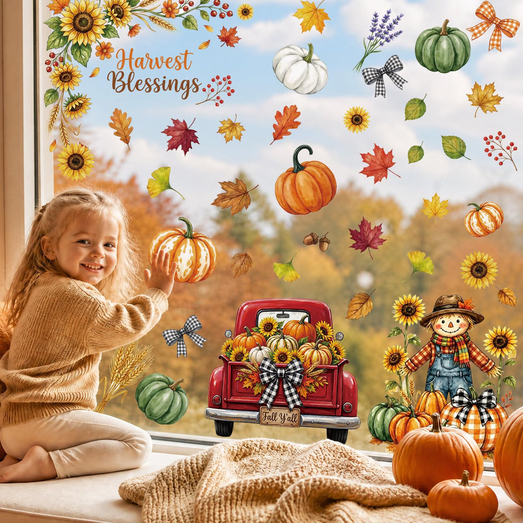 Holiday Window Clings for Home Decorations (Romantic)