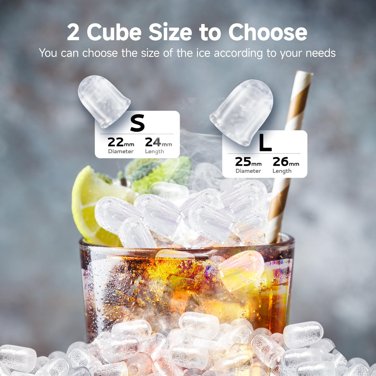 EUHOMY Smart Nugget Ice Maker Countertop, Pebble Ice Maker Machine with APP/Alexa Control, 40lbs/24H, Ready in 7 Mins, Self-Cleaning, Portable Sonic Ice Makers with Hanging Ice Scoop for Home/Office
