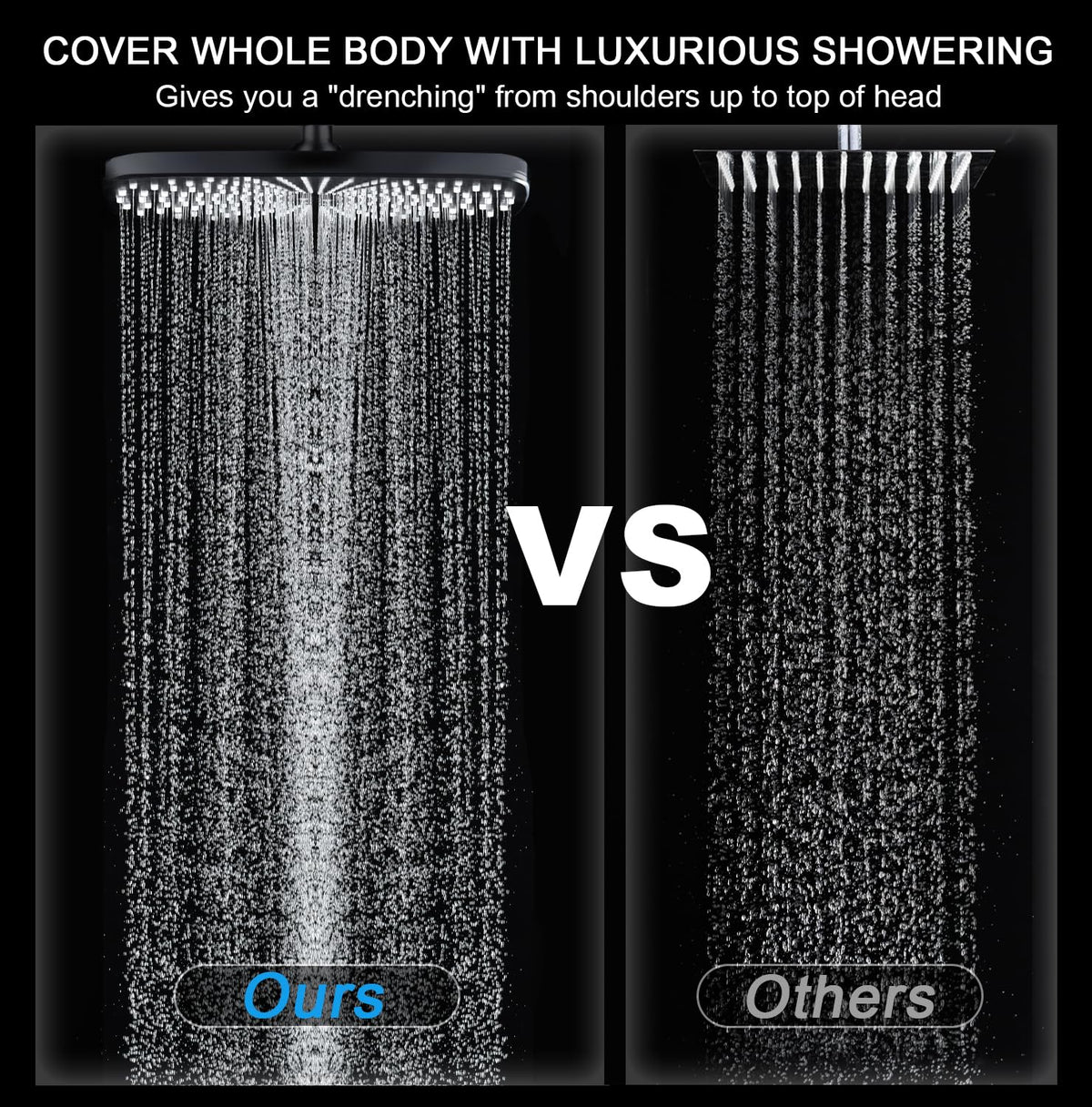 Rain Shower Head with Handheld Showerhead, Chrome 1.8GPM 460311
