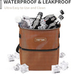HOTOR Car Trash Can, Leakproof Car Organizer, 2-Gallon, Brown