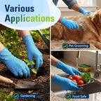 SWIFTLITE Blue Nitrile Gloves Disposable Latex Free, Food Safe